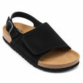Macfedo Black Suede Cover Velcro Sandal – Urban Comfort Edition