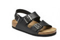 Macfedo Black Triple-Buckle Leather Sandal – Premium Authority Edition