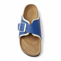 Macfedo Blue Single-Buckle Top-Cover Slipper – Elegant Comfort Edition